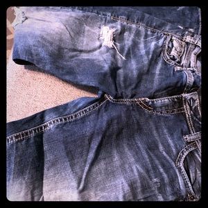 Silver boyfriend skinny leg jeans